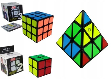 ZESTAW KOSTKA 2x2 3x3 4x4 5x5 Pyraminx Megaminx