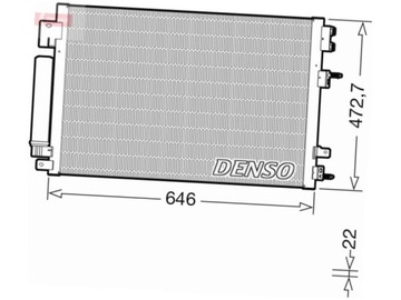 DENSO DCN13021 KONDENZÁTOR KLIMATIZACE