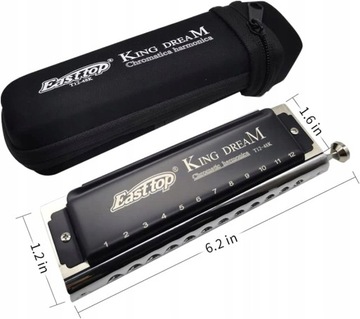 Harmonijka chromatyczna T1248K 12 otworów 48 tonów