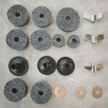 Запчасти для барабана Аксессуары для барабана Гайки-барашки Фетр Ключи для барабана 18 шт.