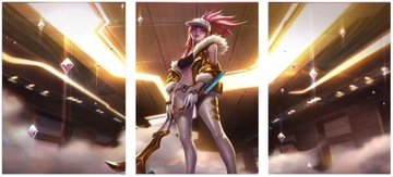 3x OBRAZ NA ŚCIANĘ LEAGUE OF LEGENDS AKALI 30x40