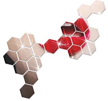 Настенное украшение Зеркало декоративное Hexa Unbreakable Honeycomb 12 шт.