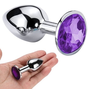 KOREK ANALNY ZATYCZKA PLUG ANUS DIAMENCIK KRYSZTAŁ MALY ROZMIAR S