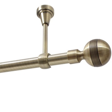 Карниз одинарный металлический 19 мм 160 см без колес