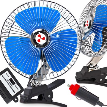 Большое поворотное устройство автомобильного вентилятора ветряной мельницы, колебание 8 дюймов, 12 В, мощное