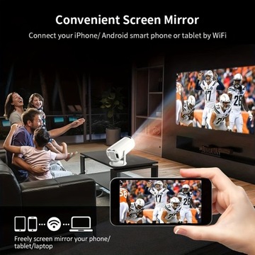 Портативный проектор с возможностью подключения через WIFI, проектор HD 720P,