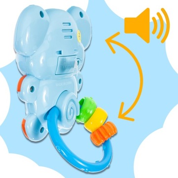 СЛОНИКОВАЯ ПОГРЕМКА, ОСВЕЩАЮЩАЯСЯ, ИНТЕРАКТИВНАЯ, МИЛАЯ, ДЛЯ МАЛЫШЕЙ