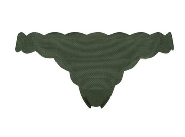 Hunkemoller scallop glam rio dół bikini zielone M