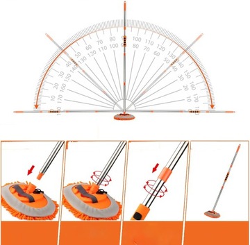 ЩЕТКА ДЛЯ АВТОМОЙКИ ИЗ МИКРОФИБРЫ 157 СМ С ДЛИННОЙ ТЕЛЕСКОПИЧЕСКОЙ РУЧКОЙ