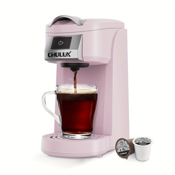CHULUX Upgrade ekspres do kawy na jedną porcję do K CUP, różowa mini