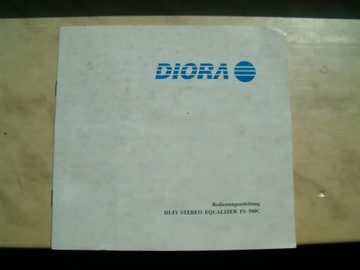 Instrukcja obsługi equalizer FS 500C Unitra Diora