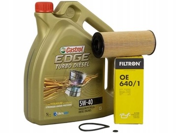 CASTROL EDGE 5W40 TD 5L+FILTR OLEJU OE640/1