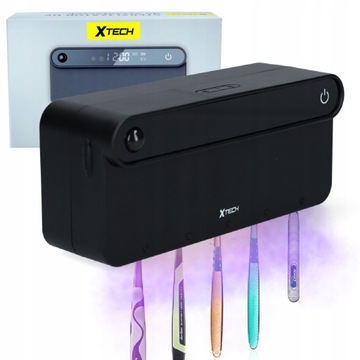 STERYLIZATOR DO SZCZOTECZEK UV LCD UCHWYT WIESZAK CZARNY