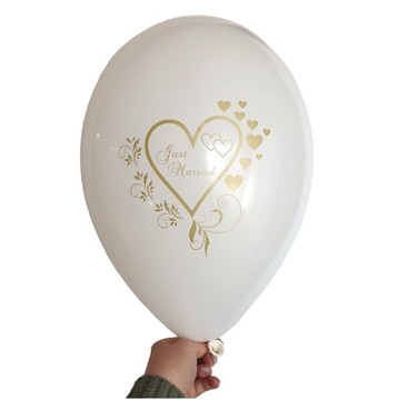 Balony na wesele dekoracja pakiet 50 stuk białe