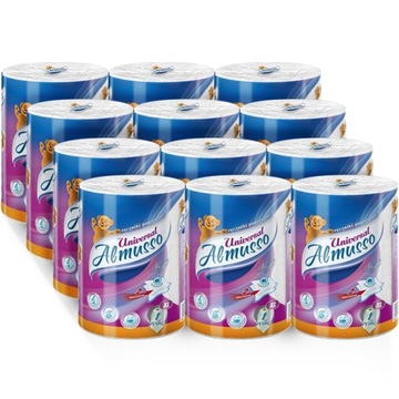 RĘCZNIK PAPIEROWY CZYŚCIWO BIAŁY CELULOZA 30m x12