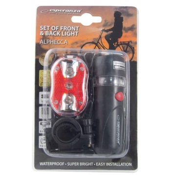 НАБОР ИЗ 2 СВЕТОДИОДНЫХ ВЕЛОСИПЕДНЫХ ЛАМП ДЛЯ ПЕРЕДНЕЙ И ЗАДНЕЙ ЧАСТИ