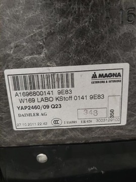 MERCEDES W169 A TŘÍDA POLIČKA KUFRU PODLAHA A1696800141