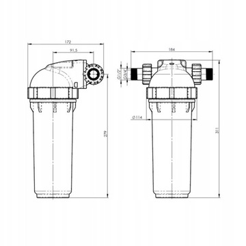 ЭКО-ДАФИ Фильтровальная станция 2 элемента, 3 угольных фильтра