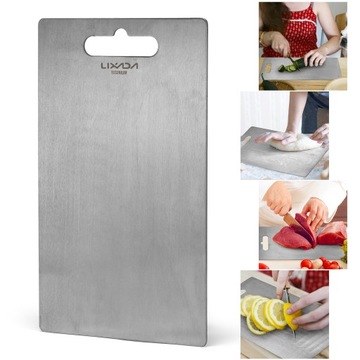 1.8MM Thick Titanium Cutting Board Camping Cutting Block Lixada