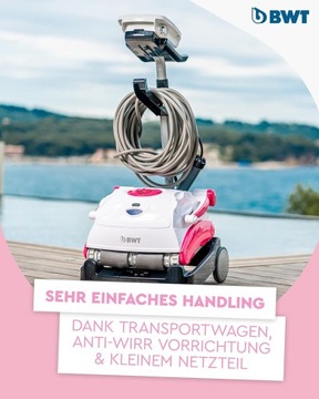 Робот для бассейна BWT D300 Plus Оптимальная очистка бассейнов длиной до 12 м.