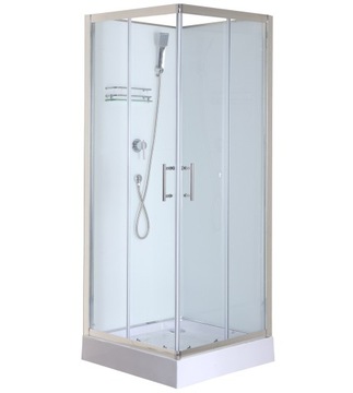 KABINA PRYSZNICOWA 4 ŚCIENNA 80x80x200 BIAŁA