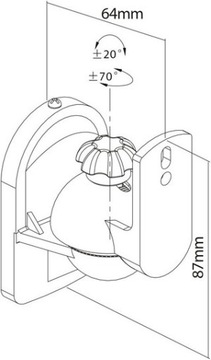 Универсальный держатель для небольших колонок, комплект
