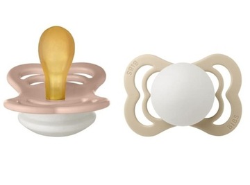Соска BIBS, светящаяся, успокаивающая резина, набор из двух сосок, 0М+