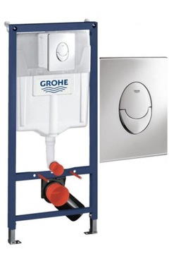 STELAŻ PODTYNKOWY GROHE WC + PRZYCISK CHROM START