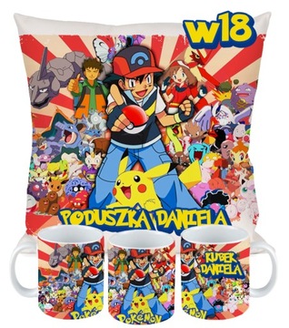 НАБОР ПОДУШЕК POKEMON PIKACHU ПОДАРОК ​​+ ИМЯ НА ДЕНЬ РОЖДЕНИЯ