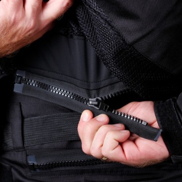 Куртка HUSAR ADVENTURE для мотоцикла скутера текстильная черная 3-слойная