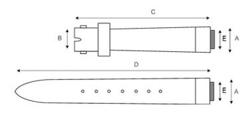 Pasek do zegarka Tekla T-044.05 gruby 18 mm