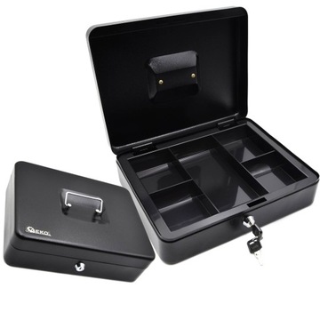 БОЛЬШАЯ МЕТАЛЛИЧЕСКАЯ КАССЕТА ДЛЯ ДЕНЕГ С КЛЮЧОМ