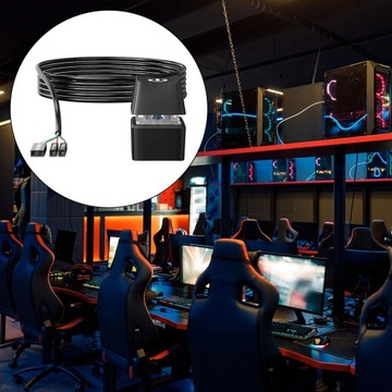 Przycisk włączania i wyłączania komputera stacjonarnego Przełącznik komputera stacjonarnego Zewnętrzny pilot zdalnego sterowania Kabel 5 m