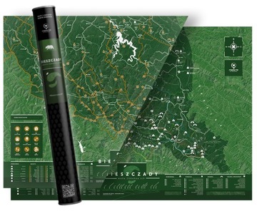 Mapa Zdrapka Bieszczady VIP