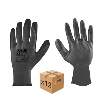 RĘKAWICE ROBOCZE NITRYLOWE MOCNE CZARNE 12 XXL-11