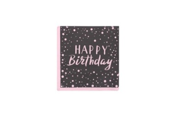 Серветки на день народження 33x33 см 16 шт. 2 візерунки на вибір happy birthday повітряні кульки