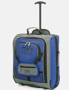 Walizka dziecięca na kółkach Aerolite MiniMAX z plecakiem - niebieska