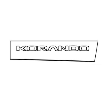 TYLNY NAPIS EMBLEMAT SSANGYONG KORANDO