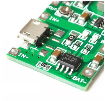Модуль повышения мощности и BMS 2 в 1 Литий-ионный TP4056 microUSB 1A с регулируемым усилением / 0115