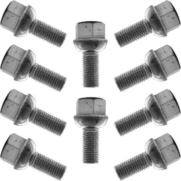 Zestaw 10 śrub kulowych M12x1,5 do kół do osi hamowanej powyżej 750kg