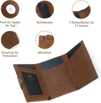 DONBOLSO Wallet Air, коричневый мини-кошелек