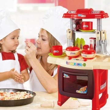 ДЕТСКАЯ КУХНЯ ГОТОВКА ВЕСЕЛАЯ ЗВУКИ ПЕЧИ + АКСЕССУАРЫ X 20
