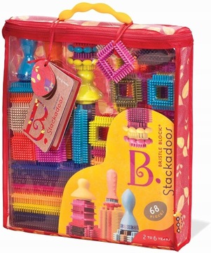 B.Toys Klocki JEŻYKI w torbie - zestaw 68 elementów