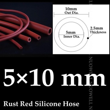 Styl 5x10mm 10M ID2 ~ 16mm rdza czerwona rura sili