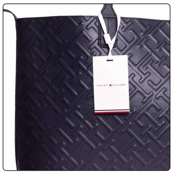 TOMMY HILFIGER TOREBKA DAMSKA TOTE MONO GRANATOWA