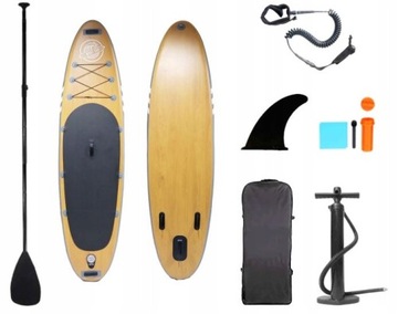 Deska SUP SURF paddle pompowana 320x80x15 wiosło akcesoria ZESTAW XXL
