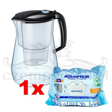 Dzbanek filtrujący Aquaphor Onyx Czarny Maxfor+