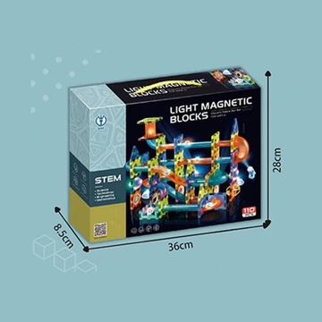 МАГНИТНЫЕ КОНСТРУКЦИОННЫЕ БЛОКИ СВЕТЯЩАЯСЯ ДОРОЖКА 110el 3D МАГНИТНЫЕ ОБРАЗОВАТЕЛЬНЫЕ