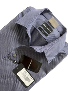 EMPORIO ARMANI koszula niebieska slim fit r. M