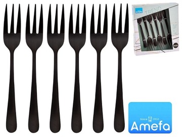 Widelczyki deserowe Amefa 1410 czarne 6 szt TREND